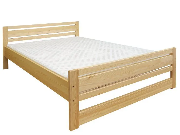 Doppelbett / Gästebett Kiefer massiv Vollholz natur 71, inkl. Lattenrost - Abmessung 160 x 200 cm
