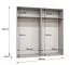 Drehtürenschrank / Kleiderschrank | Farbe: Weiß | Soft-Close-Funktion | 2 Spiegeltüren | ABS-Kanten | Griffe: Kaschmir | Maße: 200 x 52 x 202 cm | 2 Kleiderstangen