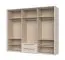 Großer Kleiderschrank mit sechs Türen Neiafu 78, zwei Schubladen, LED-Rahmen, Maße: 226 x 277 x 60 cm, Soft-Close-Funktion, drei Kleiderstangen