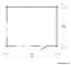 Holz-Gartenhaus 4,4 x 5 Meter (inkl. Dach) | 2 Fenster | 40 mm Blockbohlen |natur unbehandelt | Flachdach | inkl. Fußboden | aus nordischer Fichte Abbildung