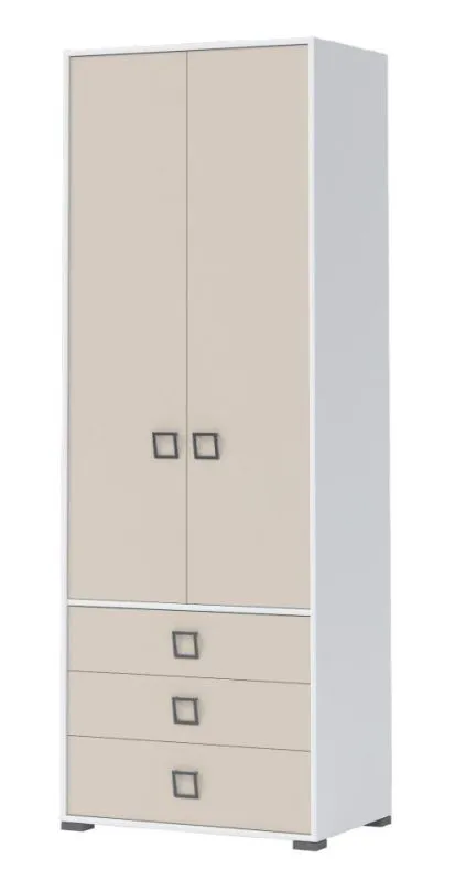 Kinderkleiderschrank Weiß 236x84x56 cm Abbildung