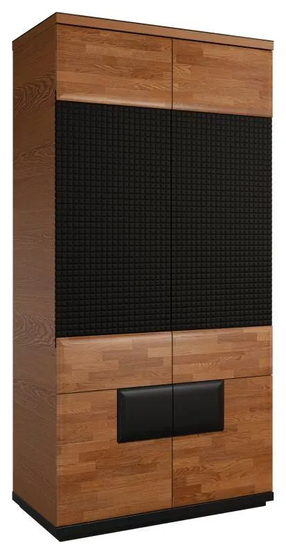 Kleiderkasten Walnuss / Schwarz 210x102x62 cm Abbildung