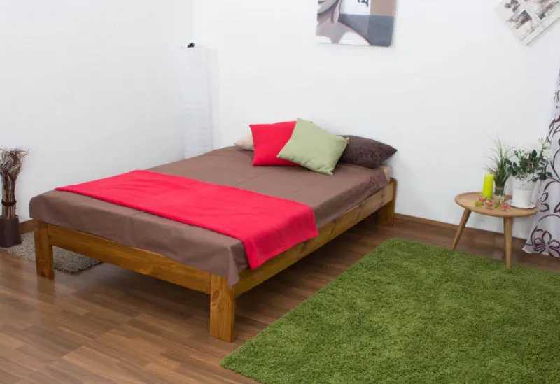 Bettgestell Kiefer 120 x 200 cm Eiche Abbildung