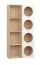Bücherregal mit modernen Design Aenna 46, Farbe: Weiß / Eiche, Maße: 202,5 x 100,5 x 35 cm, Griffe: Weiß, verstellbare Füße, acht Fächer