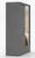 1,5 Meter breiter Schiebetürenschrank / Kleiderschrank mit Spiegel | Grau | Lusatian 09 | 218 x 150 x 61 cm | 2 Türen | 2 Schubladen | 6 Fächer