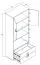 Jugendzimmer - Schrank Garian 05, Farbe: Eiche / Grau, Abmessungen: 191 x 80 x 40 cm (H x B x T)