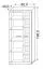 Vitrine Madryn 04, Farbe: Eiche Sonoma / Weiß - 195 x 80 x 40 cm (H x B x T)