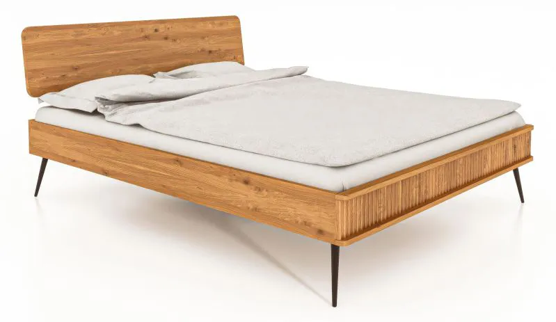 Doppelbett Rolleston 01 Kernbuche massiv geölt - Liegefläche: 160 x 200 cm (B x L)