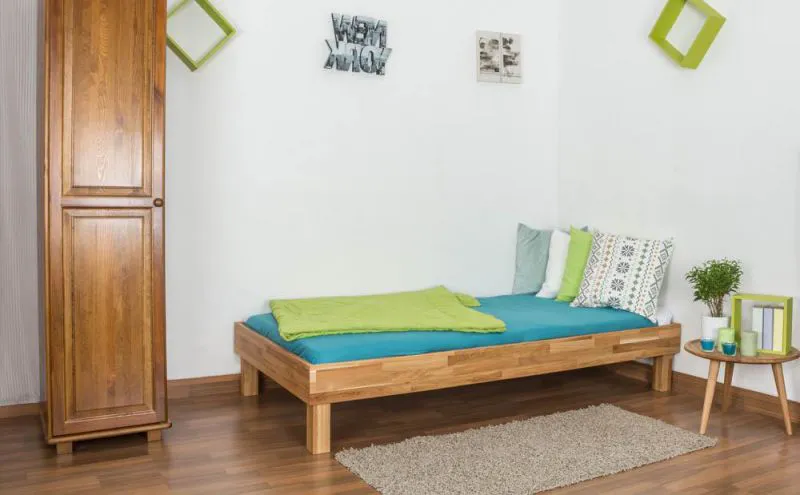 Eiche Futonbett 90 x 200 cm geölt Abbildung