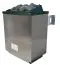 Sauna "Kirsten" SET mit bronzierter Tür und Kranz mit Ofen externe Steuerung easy 9 kW Edelstahl - 259 x 210 x 205 cm (B x T x H)