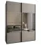 Kleiderschrank / Schiebetürenschrank | Farbe: Kaschmir | 11 Fächer | 2 Schiebetüren | 2 Kleiderstangen | 245,5 x 200 x 64 cm | Spiegel | Soft-Close