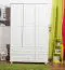 Kleiderschrank mit 4 Schubladen, Farbe: Weiß 190x120x60 cm