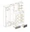 Garderobe Komplett - Set D Sviland, 6-teilig, Farbe: Wellington / Weiß, inkl. LED-Beleuchtung, ein Schuhregal, ein Garderobenschrank, zwei Kommode, ein Spiegel