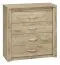 Kommode Brovst 09, Farbe: Eiche - Abmessungen: 94 x 92 x 40 cm (H x B x T), mit 4 Schubladen