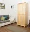 Holzschrank Kleiderschrank Schlafzimmerschrank, Farbe: Natur 190x80x60 cm Abbildung