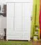 Kleiderschrank mit 4 Schubladen, Farbe: Weiß 190x120x60 cm Abbildung