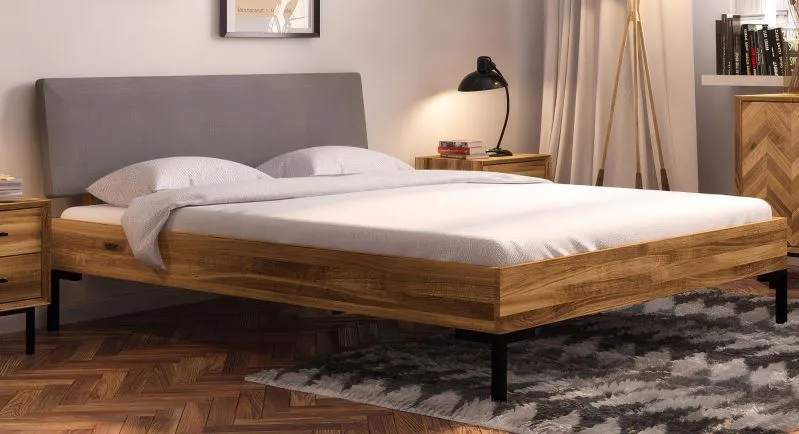 Doppelbett Kumeu 01 Wildeiche massiv geölt - Liegefläche: 180 x 200 cm (B x L)