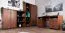 Regal Mojokerto 12, Farbe: Walnuss / Schwarz - Abmessungen: 194 x 55 x 39 cm (H x B x T)
