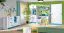 Kinderzimmer - Schrank Frank 05, Farbe: Weiß / Blau - 189 x 45 x 40 cm (H x B x T)