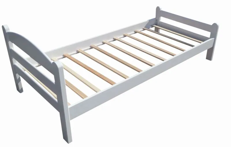 Doppelbett Damboa 15, Farbe: Weiß, Buche massiv - Liegefläche: 180 x 200 cm (B x L)