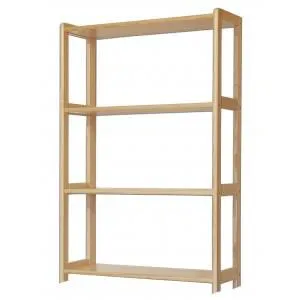 Bücherregal - 80 cm breit, Kiefer Holz-Massiv, Farbe: Natur Abbildung