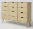 Kommode Kiefer massiv natur Aurornis 41 - Abmessungen: 104 x 142 x 40 cm (H x B x T)