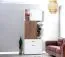 Schrank Bulolo 24, Farbe: Weiß / Nuss - Abmessungen: 198 x 80 x 38 cm (H x B x T)
