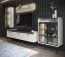 Moderner TV-Unterschrank in Creme | 3 Schubladen | Soft Close System | 66 x 201 x 50 cm | Metallbeine | längliche Metallgriffe