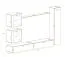 Wohnwand im modernen Stil Balestrand 276, Farbe: Eiche Wotan - Abmessungen: 180 x 280 x 40 cm (H x B x T), mit Push-to-open Funktion