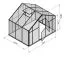 Gewächshaus - Glashaus Grünkohl XL7, gehärtetes Glas 4 mm, Grundfläche: 6,40 m² - Abmessungen: 220 x 290 cm (L x B)