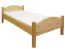 Einzelbett / Gästebett Buche massiv Vollholz natur 113, inkl. Lattenrost - 90 x 200 cm (B x L)