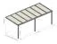 Terrassenüberdachung XL 05, Dach: 16 mm Polycarbonat klar, Grundfläche: 28,40 m² - Abmessungen: 400 x 710 cm (B x L)