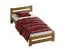 Einzelbett Nagol 04, Kiefer Vollholz massiv, Farbe: Eiche - Liegefläche: 80 x 200 cm (B x L)