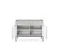 Schlichte Kommode mit zwei Schubladen Worthing 50, Farbe: Grau / Schwarz / Gold - Abmessungen: 83 x 104 x 39 cm (H x B x T)