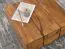 Quadratischer Beistelltisch aus Sheesham Massivholz, Farbe: Sheesham - Abmessungen: 30 x 44 x 44 cm (H x B x T), mit massivem Standbein