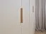 Falttür / Kleiderschrank | Farbe: Beige / Eiche | 2 Türen | inkl. LED-Beleuchtung mit Bewegungssenor | 140 x 60 x 240 cm | 10 Fächer | Soft-Close