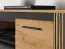 TV-Möbel / TV-Unterschrank mit zwei Kabellöcher Dagali 08, Farbe: Eiche / Schwarz, zwei Türen, vier Fächer, Soft-Close Funktion, ABS-Kantenschutz