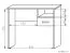 Schreibtisch Banjaran 31, Farbe: Erle - Abmessungen: 75 x 90 x 50 cm (H x B x T)