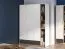 Kleiderschrank mit drei Türen Mackinac 01, Farbe: Weiß / Eiche / Grafit matt, Soft-Close-System, ABS-Kantenschutz, Maße: 196 x 138 x 53 cm, mit einer Schublade und 11 Fächer