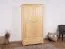 Garderobenschrank Kiefer Vollholz massiv natur - Abmessung 195 x 102 x 59 cm (H x B x T)