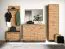 Sitzbank mit Stauraum / Schuhschrank Pandrup 04, Farbe: Eiche - Abmessungen: 55 x 70 x 34 cm (H x B x T), mit 3 Türen und 2 Fächern