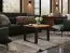 Platzsparender moderner Couchtisch "Prizren" 01, Eiche Gold Craft / Mattschwarz, 60 x 60 x 50 cm, praktischer Beistelltisch mit dunklen Beinen