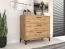 Kommode Pandrup 09, Farbe: Eiche - Abmessungen: 83 x 92 x 40 cm (H x B x T), mit 3 Schubladen