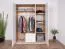 Schlafzimmer - Kleiderschrank, Farbe: Weiß / Eiche - Abmessungen: 190 x 150 x 56 cm (H x B x T)