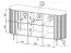 Schlafzimmer - Set G Annelin, 6-teilig, in Schwarz, 1 Vitrine und 1 Kommode mit LED-Beleuchtung, 1 Beistelltisch, 1 Kommode mit Schubladen