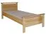 Bettrahmen für Kinder / Kinderbett 80 x 200 cm | Massivholz: Kiefer | Natur Lackiert Abbildung