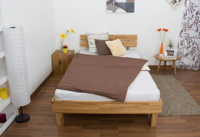 Eiche Holzbett 120 x 200 cm geölt Abbildung