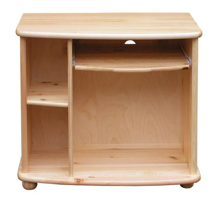 TV-Schrank Massivholz Farbe: Natur 74x77x40 cm  Abbildung