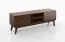 TV-Board / TV-Unterschrank Engordany 06 | Buche Vollholz massiv | lackiert | Farbe: Walnuss | zwei Türen | Maße: 55 x 155 x 39 cm | vier Fächer | Soft-Close-Funktion