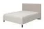 Doppelbett | bequeme gepolstertes Kopfteil | Farbe: Kaschmir / Beige | Liegefläche: 160 x 200 cm | Beine: Schwarz | ABS-Kanten